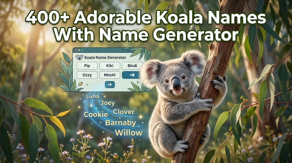 adorable koala names with wild namez