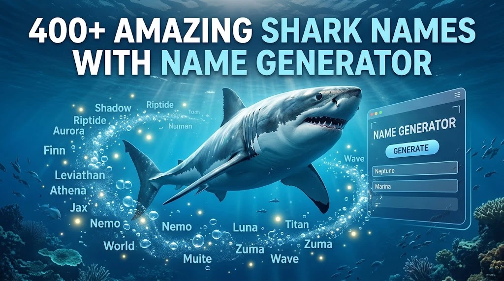 amazing shark names with wild namez