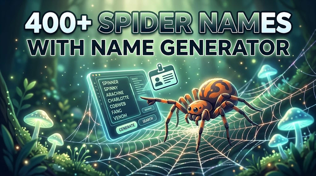 Amazing Spider Names With Wild Namez