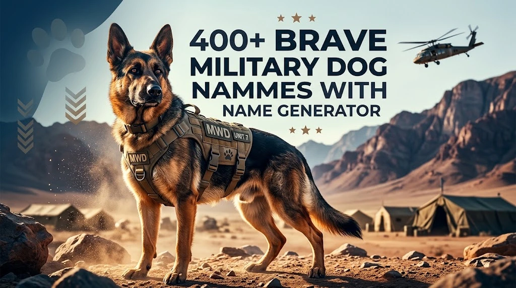 brave military dog names with wild namez