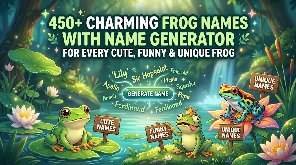 charming frogs names with wild namez