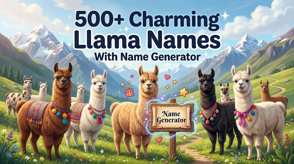 charming llama names with wild namez