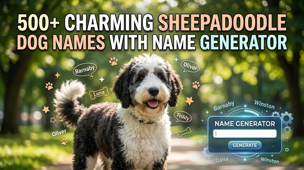 charming sheepadoodle dog names with wild namez