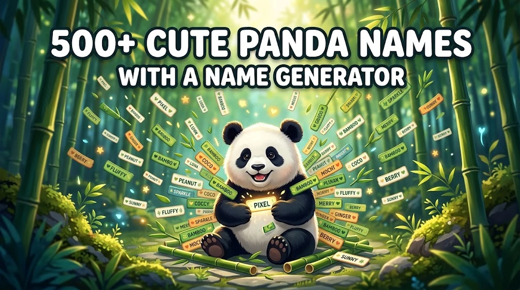 Cute Panda Names With a wild namez