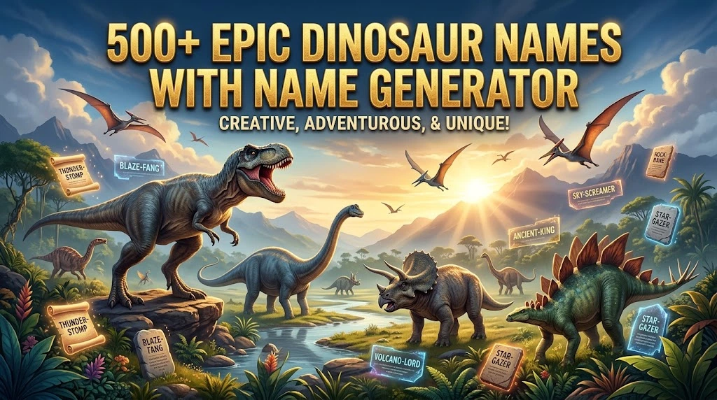 epic dinosaur name with wild namez