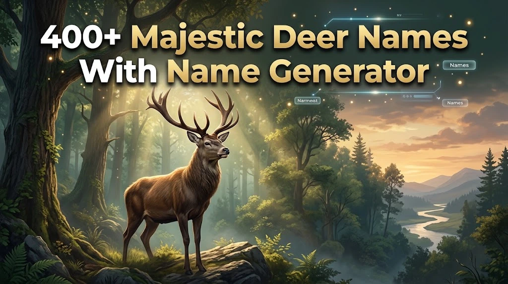 majestic deer names with wild namez