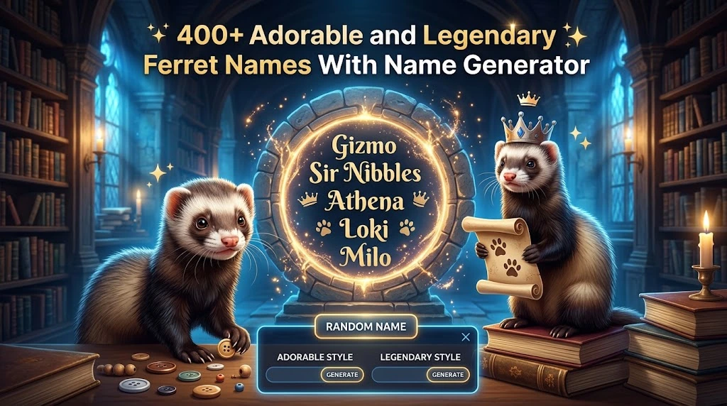 adorable and legendary ferret names with wild namez
