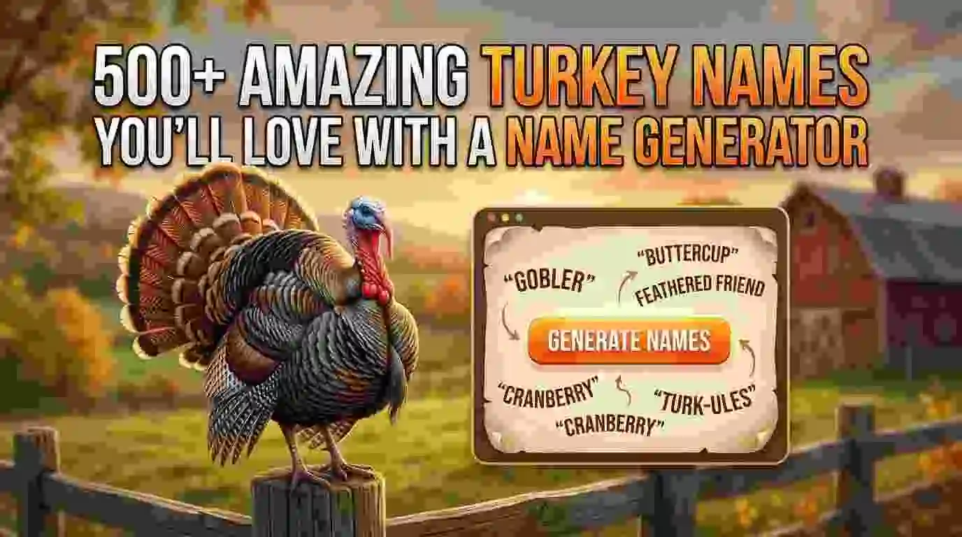 Amazing Turkey Names You'll Love With a Name Generator