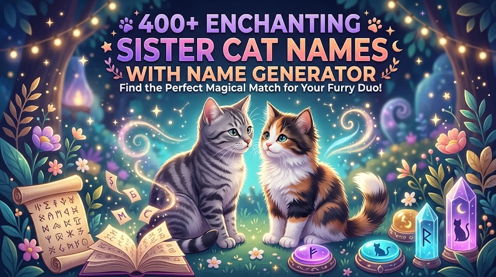 enchanting sister cat names with wild wild namez