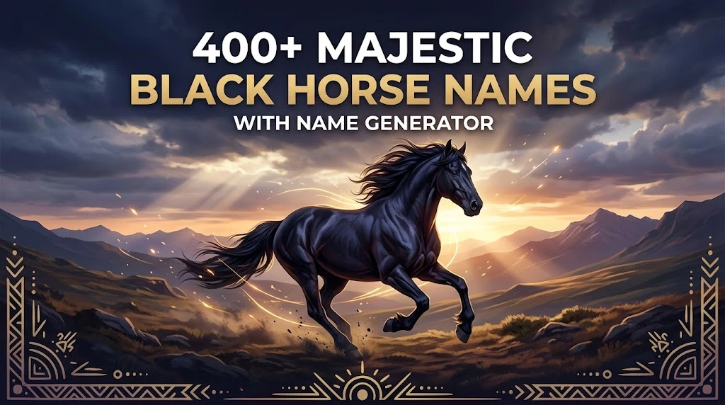 majestic black horse names with wild namez