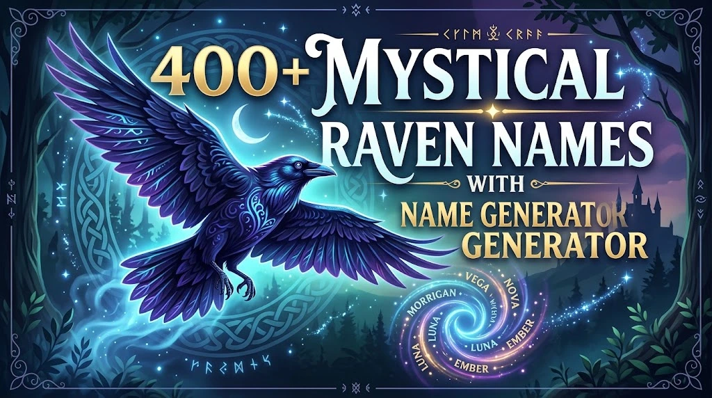 mysrical raven names with wild namez